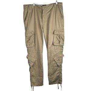 Matchstick Men's Tan Cargo Outdoor Rugged Hiking Camping Pants Size